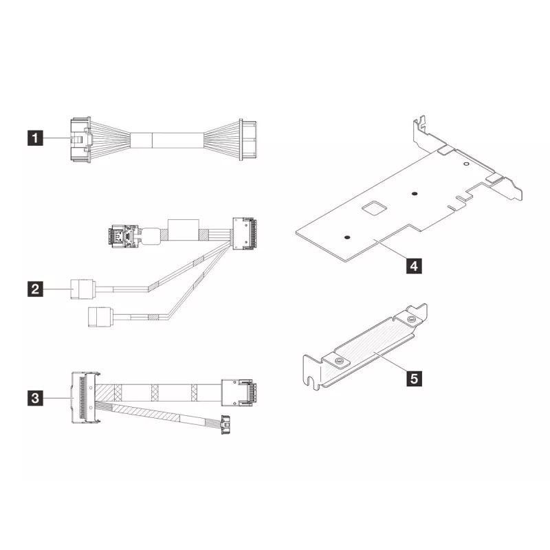 Lenovo ThinkSystem SR250 V3/ST250 V3 M.2 kabel Kit (4Z57A88898)