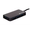 USB hub NATEC Moth 4-port USB 3.2 Gen 1 Type-A (5000 Mbit/s), zasilany przez USB, czarny, kabel 0,15 m