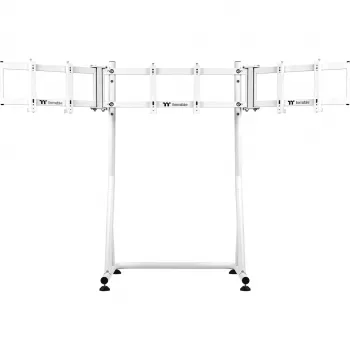 Triple Monitor Stand Snow, do kokpitu symulatora wyścigowego GR500, uchwyt do monitora biały, do monitorów 32 - 55