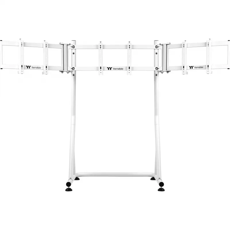 Triple Monitor Stand Snow, do kokpitu symulatora wyścigowego GR500, uchwyt do monitora biały, do monitorów 32 - 55