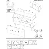 Cama 3D MOUNTAIN komoda 154x40x72 czarny + złoty