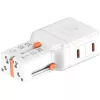 Ładowarka podróżna World 65W USB-C + USB-A biała