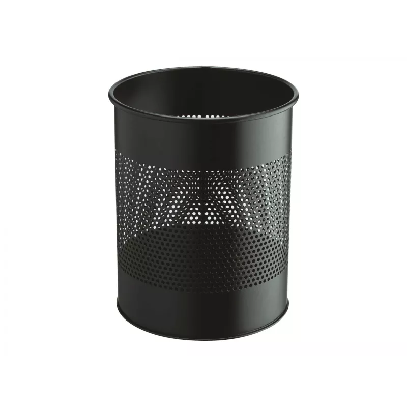 Wytrzymały okrągły kosz na śmieci - 15 L - stal