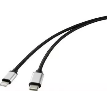 Kabel połączeniowy Renkforce USB do telefonu [1x wtyk USB-C™ - 1x wtyk Apple Lightning] 2,00 m czarny (RF-4353448)