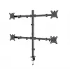 Uchwyt do monitorów Gembird MA-D4-01, zacisk biurkowy dla maks. 4 wyświetlaczy, 32 cale (81,3 cm), 40 kg, VESA 75x75–100x100, czarny