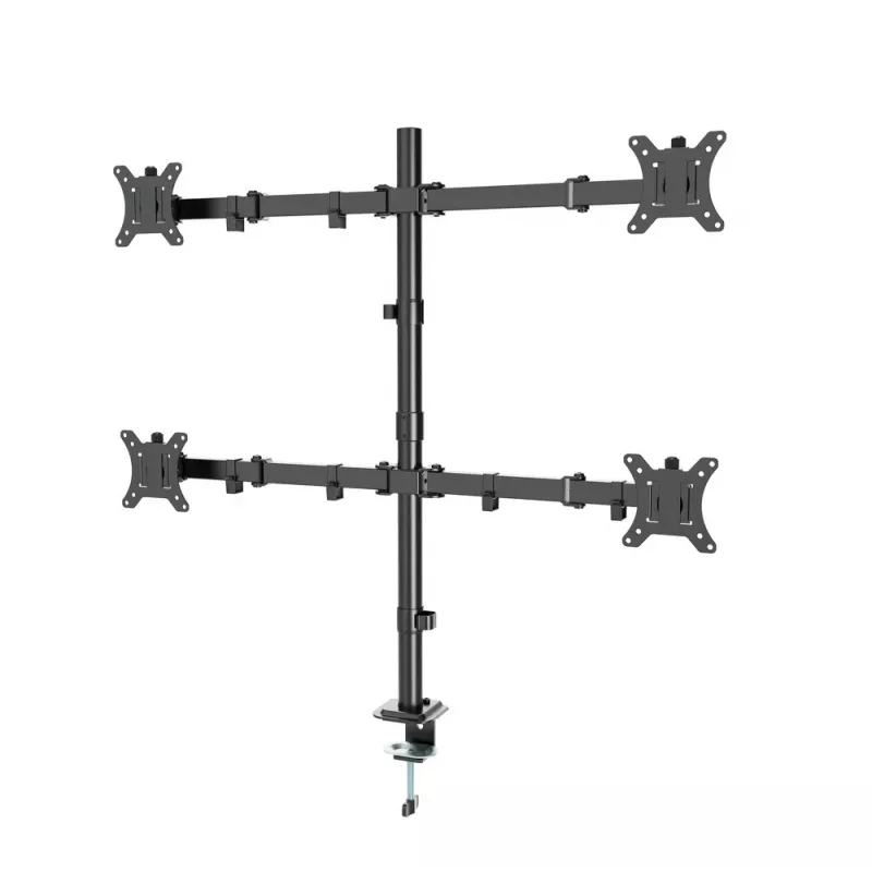 Uchwyt do monitorów Gembird MA-D4-01, zacisk biurkowy dla maks. 4 wyświetlaczy, 32 cale (81,3 cm), 40 kg, VESA 75x75–100x100, czarny