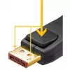 Kabel DisplayPort 2.1, certyfikowany, 16K @ 60 Hz, 80 Gbit/s (czarny, 1 metr, certyfikat VESA)