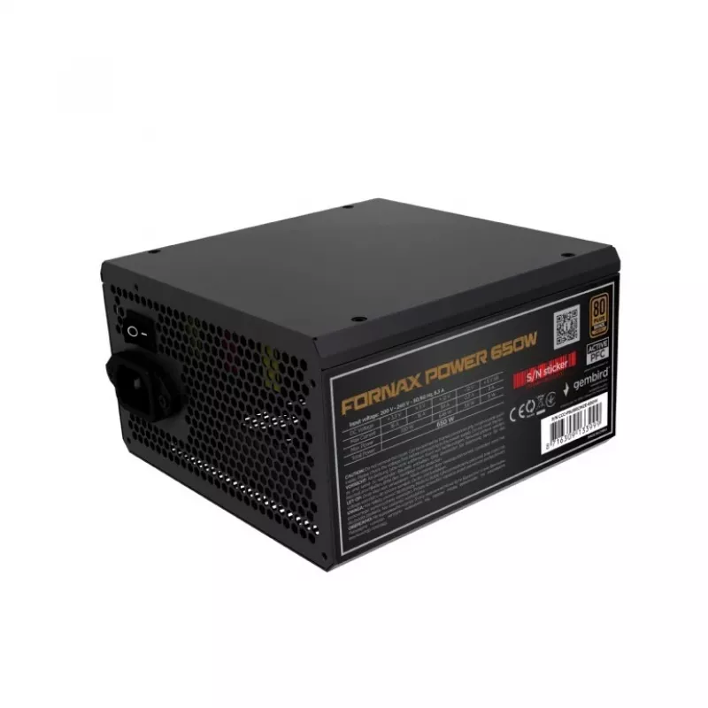 Zasilacz 650W aktywny PFC wentylator 12 cm 80+Brązowy przemysłowy