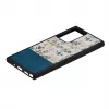 Etui na telefon man and wood do Samsung Galaxy Note 20 Ultra — niebieski kwiat na czarnym