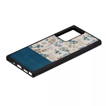Etui na telefon man and wood do Samsung Galaxy Note 20 Ultra — niebieski kwiat na czarnym