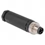 DeLOCK M8 Connector A-coded 3 pin male screw connection Czarny