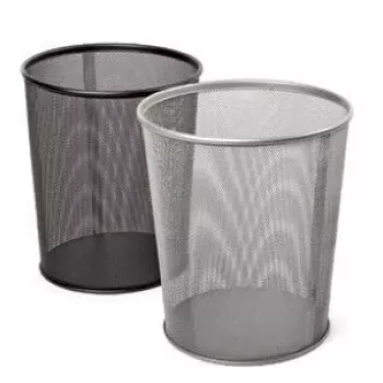 Kosz na śmieci Forpus, 12 l, czarny, metal perforowany