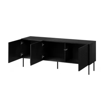 szafka RTV SIENA 150.5x40x60 czarny matowy