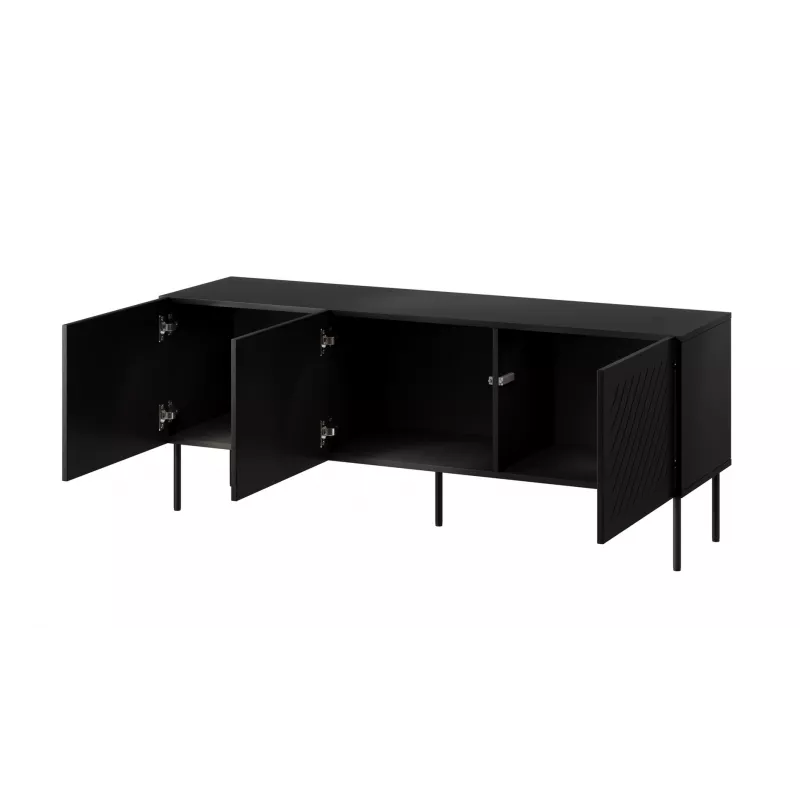 szafka RTV SIENA 150.5x40x60 czarny matowy