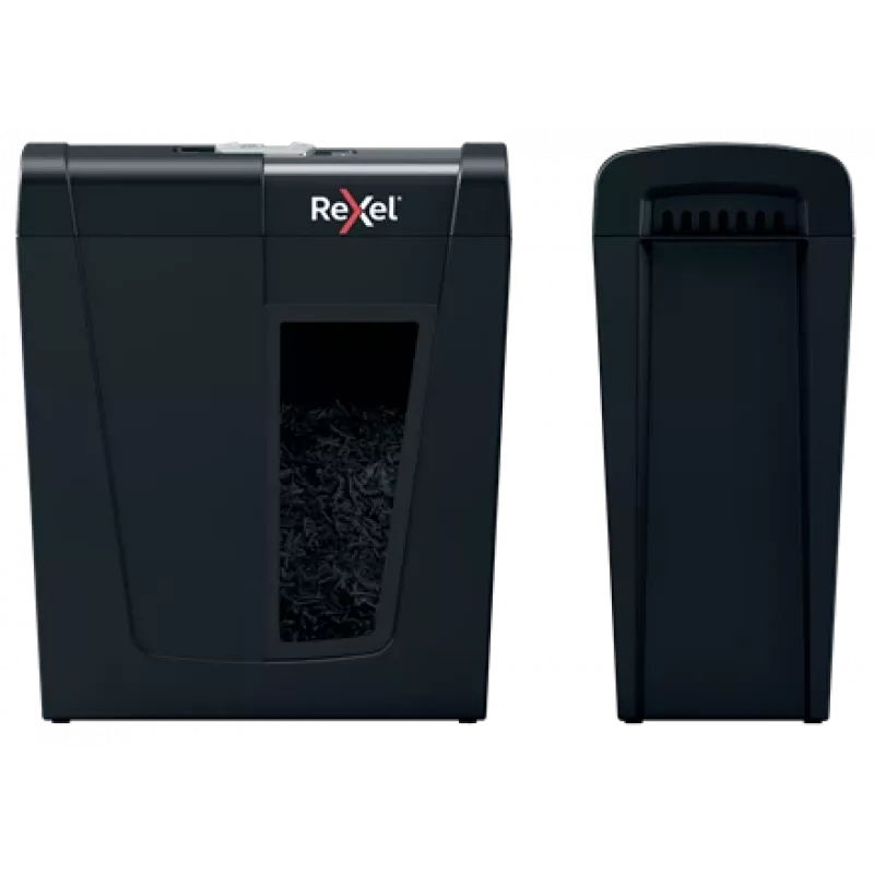 Niszczarka papieru REXEL Secure X8 — cięcie krzyżowe P-4, 4x40 mm, pojemność 8 arkuszy, kosz 14 l, czarna