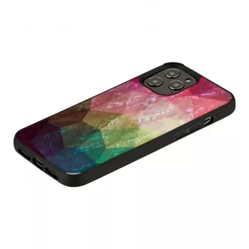 Etui ochronne iKins do Apple iPhone 12 Pro Max — wzór wodnych kwiatów, czarne