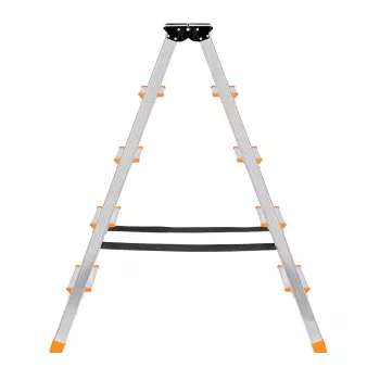 Składana drabina Krause 120410, aluminiowa, 6 stopni, szerokość 480 mm, maks. wysokość 105 cm