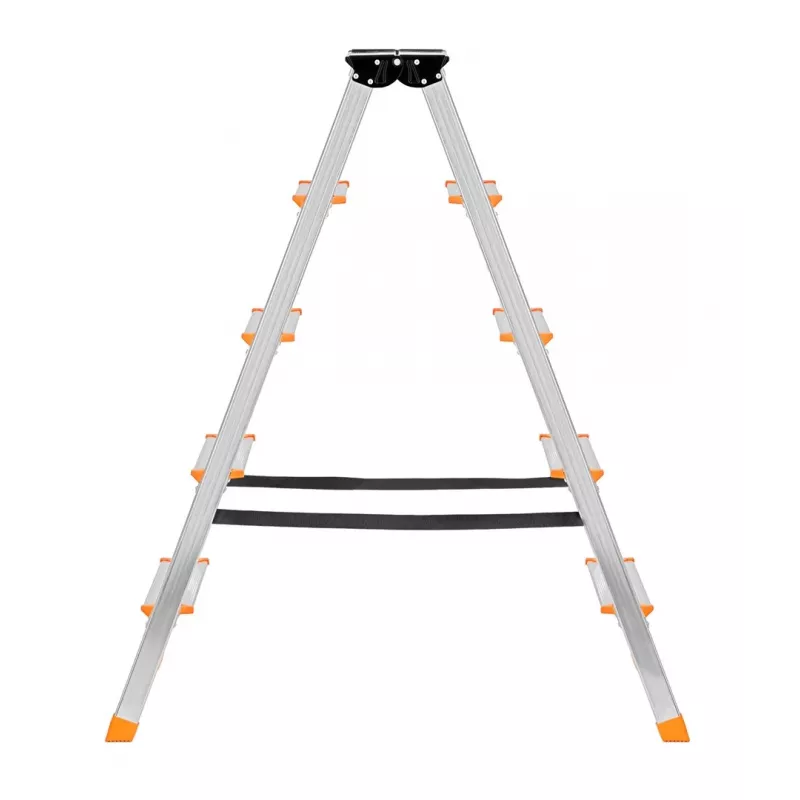 Składana drabina Krause 120410, aluminiowa, 6 stopni, szerokość 480 mm, maks. wysokość 105 cm