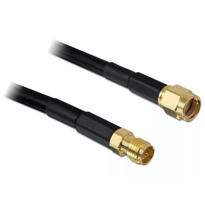 Kabel koncentryczny DeLOCK 2m RP-SMA CFD200 Czarny