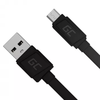 Matowy płaski kabel - USB-A do Micro-USB