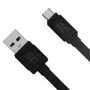 Matowy płaski kabel - USB-A do Micro-USB