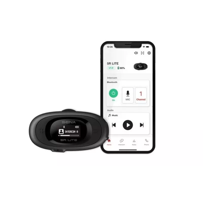 Sena 5RLITE-01D Dual interkom motocyklowy, Bluetooth 5.1, 700 m, czarny