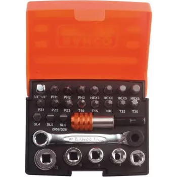 Zestaw bitów Bahco 2058/S26 18 szt. Hex Phillips Torx Stal