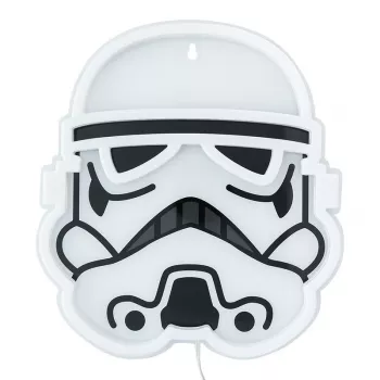 Lampa neonowa LED do montażu na ścianie Paladone Stormtrooper model PP14595SWVN, dekoracyjne oświetlenie Star Wars