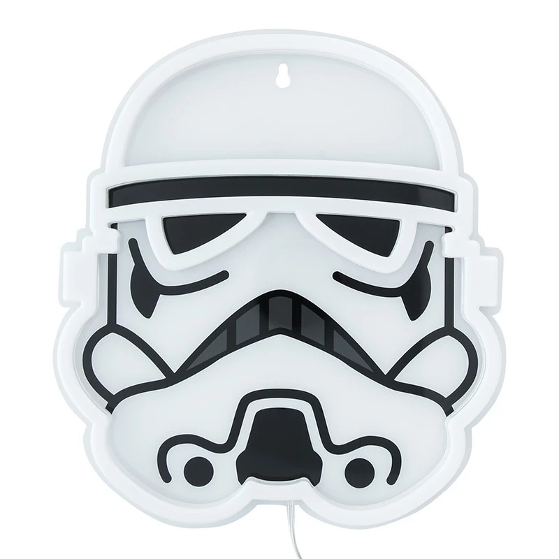 Lampa neonowa LED do montażu na ścianie Paladone Stormtrooper model PP14595SWVN, dekoracyjne oświetlenie Star Wars