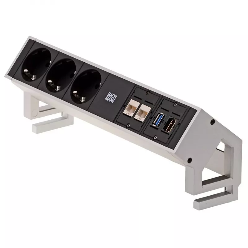 Listwa zasilająca Bachmann 3x Schuko 2x CAT6 1x HDMI 1x USB3.0 902.502