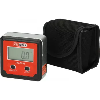 Cyfrowa poziomica KS Tools 300.0208, dokładność 0,1°, pomiar 360°