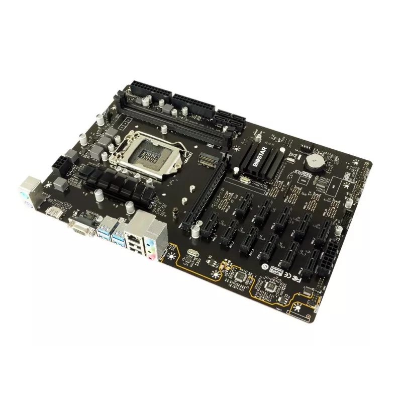 Płyta główna BIOSTAR TB360-BTC PRO 2.0 ATX Intel B360, LGA 1151, 2x DIMM DDR4 do 32 GB, 11x PCIe x1 + 1x PCIe x16, M.2, SATA III, USB-A