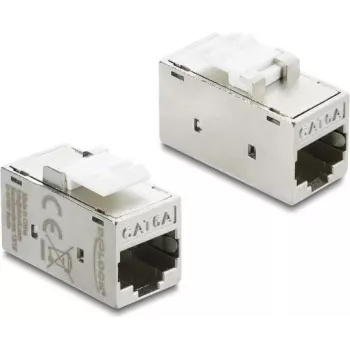 DELOCK Złącze Keystone RJ45 Cat.6A metalowe, niebieski na niebieski