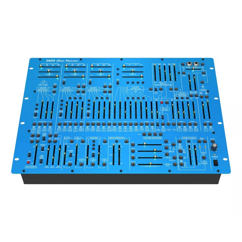 Syntezator analogowy Behringer 2600 niebieski MARVIN 37-klawiszowy półmodułowy