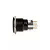 DimasTech wandaloodporny przycisk 22 mm Czarnyline Dot RGB PD223
