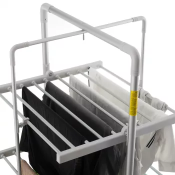 Elektryczna składana suszarka na pranie Adler AD 7829 — 300 W, 148×52×90 cm, biała, wolnostojąca