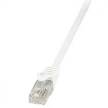 LogiLink CP2111U RJ45 kabel sieciowy, kabel krosowy CAT 6 U/UTP 20,00 m biały z zabezpieczeniem zatrzasku 1