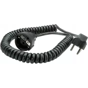 BACHMANN kabel spiralny 0,5m-2m czarny H05VV-F 3G1,5mm² CEE7/7 (BM0010705)
