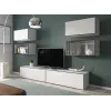 Cama living room furniture set ROCO 3 (2xRO3+2xRO4+2xRO1) Biały/Czarny/Biały