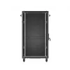 Szafa rack LANBERG FF01-6222-12B 22U 600x1200 mm czarna z przeszklonymi drzwiami przednimi i tylnymi