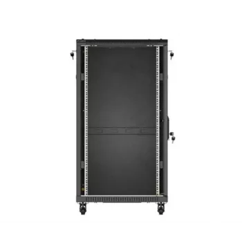 Szafa rack LANBERG FF01-6222-12B 22U 600x1200 mm czarna z przeszklonymi drzwiami przednimi i tylnymi