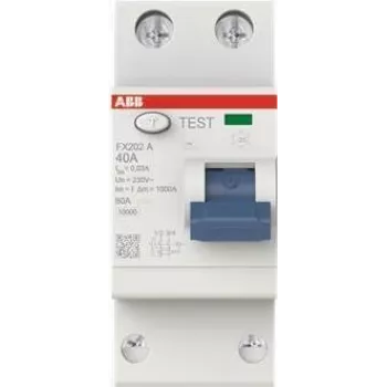 ABB Wyłącznik różnicowoprądowy FX202A-40/0.03 2P Typ A 40A 30mA (2CSF202165R1400)