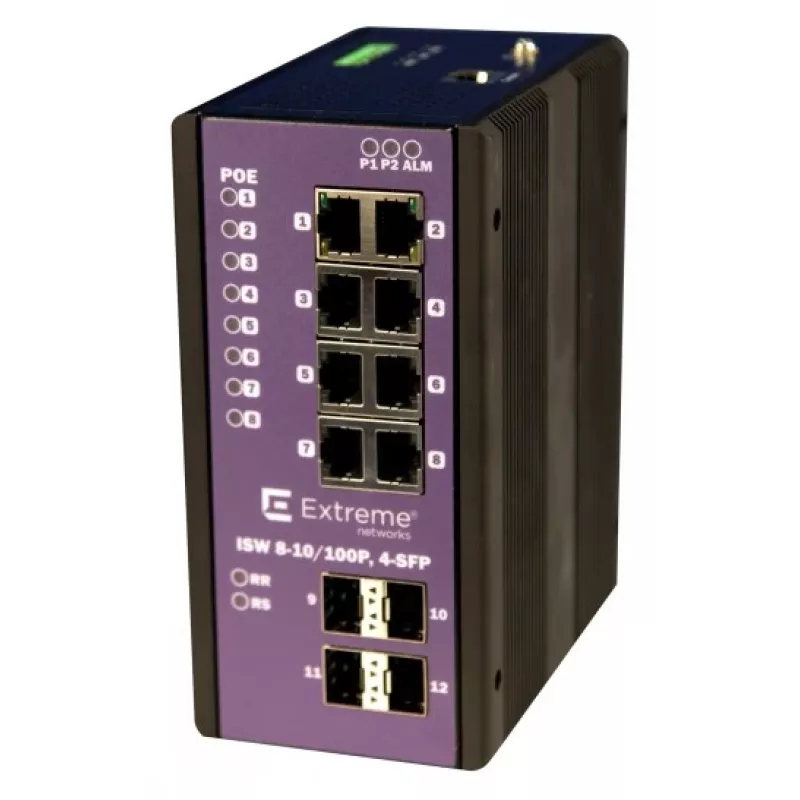 Extreme 8-PORT POE+ Gigabit W/ 4-PORT Sfp Temperatura pracy -40°C - +75°C