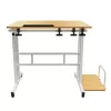 Maclean mobilny stolik pod laptopa, biały, 80x60cm, maks. 50kg, reg. wysokość 67-115cm, MC-124 W