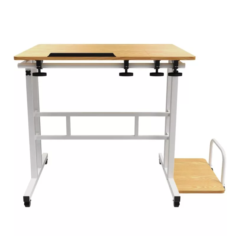 Maclean mobilny stolik pod laptopa, biały, 80x60cm, maks. 50kg, reg. wysokość 67-115cm, MC-124 W