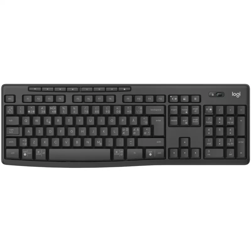 Logitech MK370 Combo for Business Klawiatura Mysz w zestawie Biurowa RF Wireless + Bluetooth QWERTY Nordycki Grafitowy