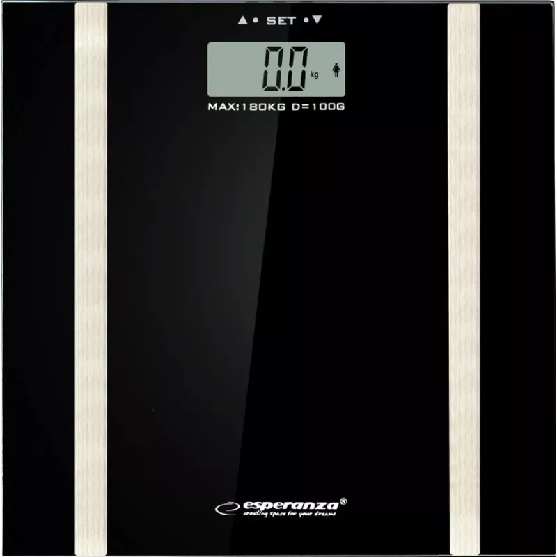 Osobista waga łazienkowa Esperanza EBS018K - elektroniczna, 180 kg, czarna