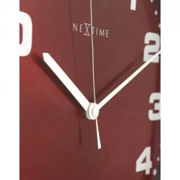 Zegar ścienny NeXtime Dash Red 3053ro, Ø35 cm, czerwony/srebrny