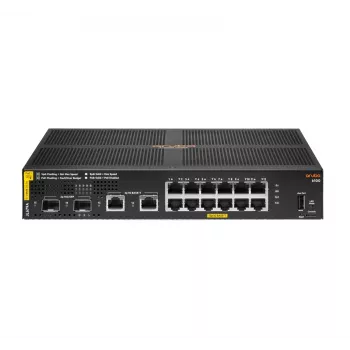 HPE Aruba Networking 6100 12G Class4 PoE 2G/2SFP+ 139W Zarządzany L3 Gigabit Ethernet (10/100/1000) Power over Ethernet (PoE) 1U Czarny
