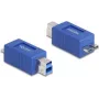 DeLOCK 67215 przejściówka kablowa USB Type-B na USB Micro-B niebieska